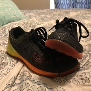 Reebok Black and Orange Nanos